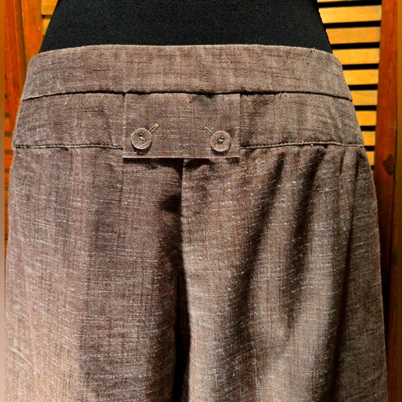 Elegant Autumn Brown Wide Leg Cropped Trousers - Picture 6 of 12